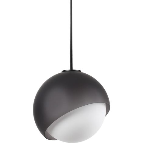 Ideal Lux Sospensione Bloom 1 luce E27 nero vetro alluminio (1/2)