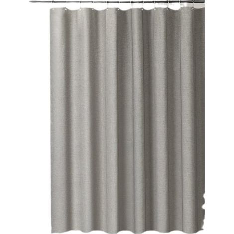 Filiyano-Rideau de douche en lin avec crochets, largeur 240 x hauteur 200 (1/4)
