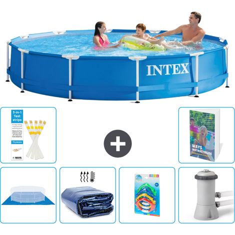 Frame Pool Rund - 366x76 cm - 7-teilig S46