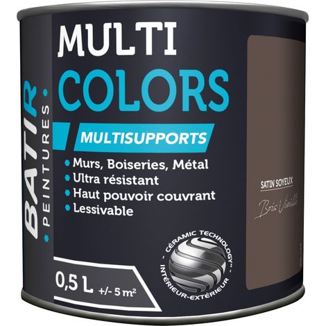 Satin-glänzende Mehrzweckfarbe für Bau- und Holzoberflächen 0,5 l Altholz
