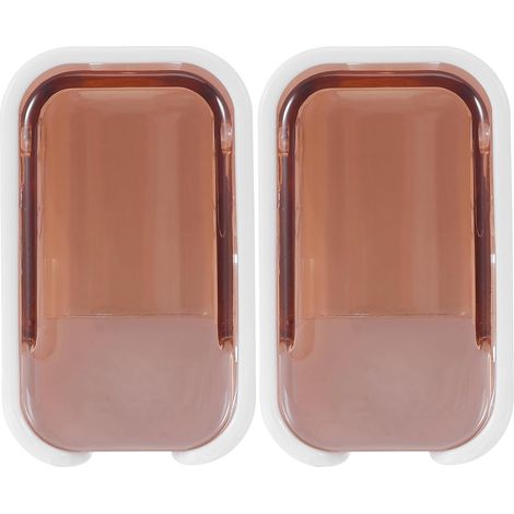 Wall Mounted Toothbrush Holders Sturdy and Adhesive with Lid (1/5)