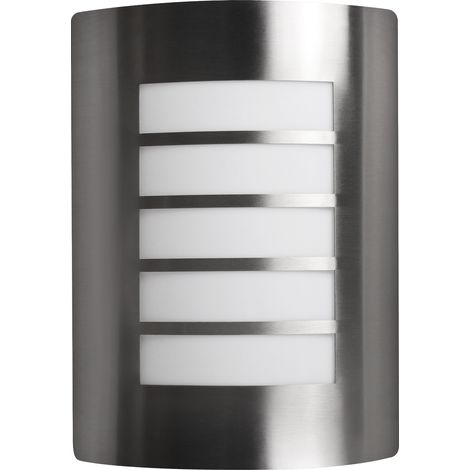 Lampada da parete per esterno in acciaio inox e27 ip44 a fessura matel