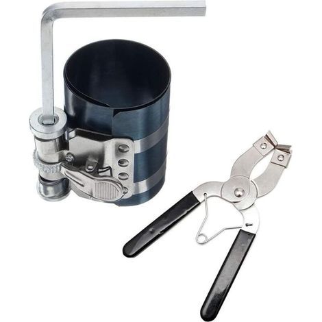 Kit de démontage d'installateur de segment de piston de moteur de voiture, outil de compresseur et pince d'installation de piston réglable (1/4)