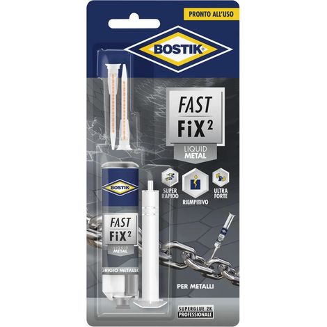 Ripara Metallo Bostik Fast Fix2 Liquid Metal – Colla Bicomponente (10 g) (1/5)