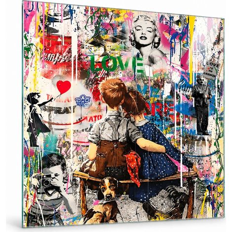 Lupia Quadro Street Art su Vetro 30x30 cm GLASS ALL WE NEED da Parete (1/4)
