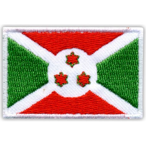 Aufnäher mit der Flagge von Burundi – zum Aufnähen – gestickter Aufnäher/Abzeichen/Emblem