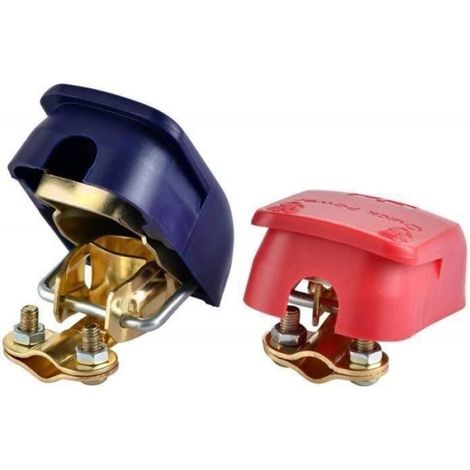 Connecteur Batterie - 12 V - 24 V - Dégagement Rapide - Pour Bornes Supérieures et Latérales - 2 Pièces (1 Positif + 1 Négatif) (1/5)