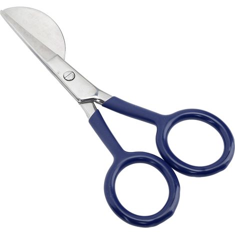 Teppichschere, rostfrei, Edelstahl, Entenschnabelschere, ergonomische Teppichschneideschere, Mehrzweck-Applikationsschere, blau (1/5)