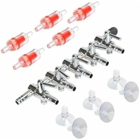 5 Way Aquarium Air Flow Control Lever Valve Distributor Splitter Pump Accessories Air Line Tube Pipe Hose Fitting Aquarium Air Pump Accessories (1/4)