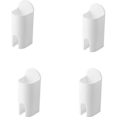 Porte-brosse à dents - Matière plastique - Fixation murale - Convient aux brosses à dents électriques classiques - Blanc (1/5)