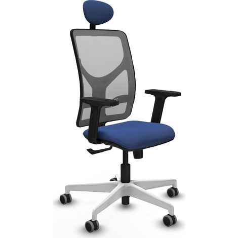 Sedia da ufficio piqueras y crespo Motilla grigio rete base bianca (1/2)