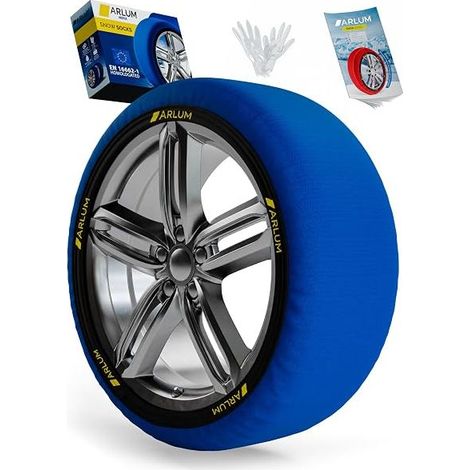 ARLUM Chaussettes à Neige Textile - Chaussette Neige pour Auto. Snow Sock Taille M pour R13-R19 M (1/5)