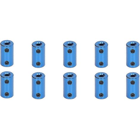 Accouplement d'arbre moteur pas à pas 14mm x 25mm, raccord bleu, 10 pièces, manchon de liaison 5x5mm, connecteur d'axe pour motorisation, joint de transmission 0.2x0.2in. (1/5)
