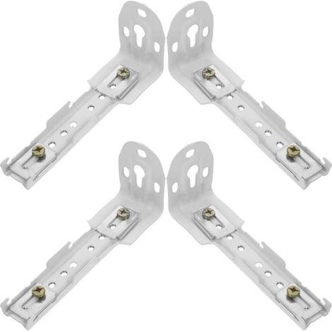 Supports De Piste À Double Rideau Mural Kit Tringle Rideau 4 Supports avec Vis Et Tubes D’Extension Installation Facile pour Rideaux À Double Piste Accessoires Durables pour Maison (1/5)