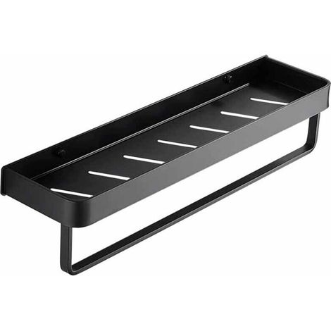Étagère D'angle Salle De Bain - Aluminium - Avec Drainage Et Crochets - 30 Cm - 1 Pièce