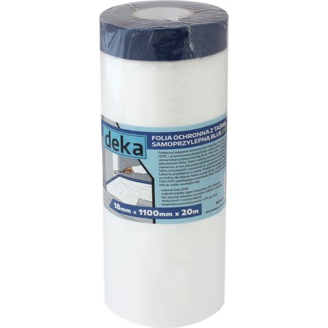 Film protecteur avec ruban adhésif bleu 110 cm x 20 m - D-300-0251