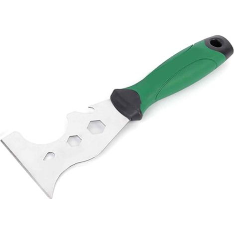 Scraper Peinture - Outil Multifonction 13-en-1 en Acier Inoxydable - Pour Décapage Peinture, Nettoyage Rouleaux, Retrait Papier Peint - 1 Pièce (1/5)