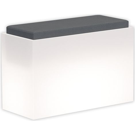 Leuchtende Sessel Roomy Bright mit LED-Pouf "Made in Italy" für den Außeneinsatz -Weiß / Mit Kabel