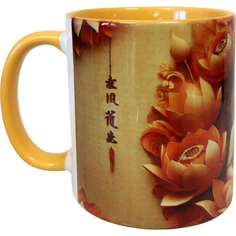 Tasse orange en céramique sagesse de Bouddha - CBKreation (1/3)