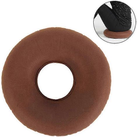 Coussin de siège gonflable bleu pour hémorroïdes - oreiller beignet de soulagement,Brown (1/4)