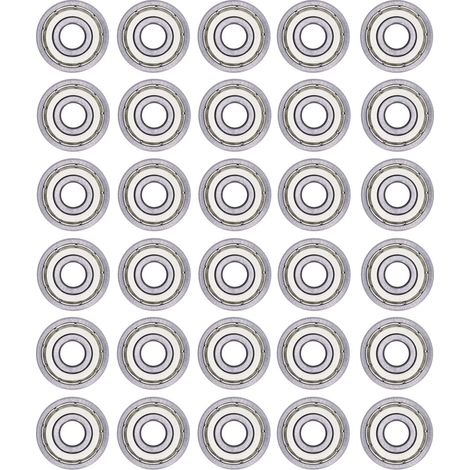 20PCS Roulements à Billes Miniature en Fer Léger, Joints Étanches, Roulement à Gorge Profonde 624, Charge Radiale et Axiale (1/5)