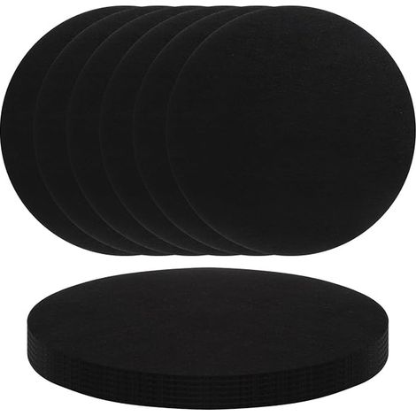 Round Felt Coasters, Washable Coasters, Table Protector, Reusable for Glasses, Pots, Vases, Plates and Bowls (20cm) (1/5)