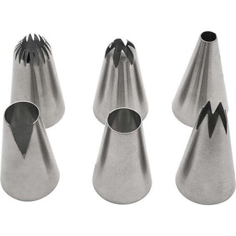 Lot de 6 douilles à pâtisserie en inox grand modèle Zenker Smart Pastry - Lot de 6 douilles à pâtisserie en inox grand modèle Zenker Smart Pastry (1/5)