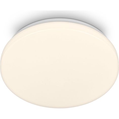 Plafonnier LED pour salle de bain, couleur blanc chaud, protection contre la poussière et les éclaboussures, 12W, 1300lm, plafonnier, cuisine, wc, 27x6,5 cm, blanc (1/5)