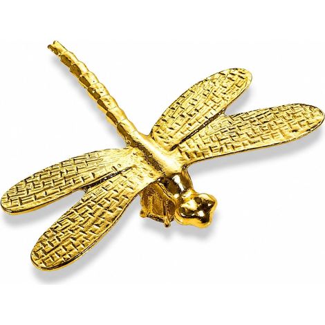 Ornement De Libellule Laiton Doré Libellule Ailes Détachables Décoration Murale Dorée Laiton Maison Bureau Porche Accessoire Décoratif (1/5)