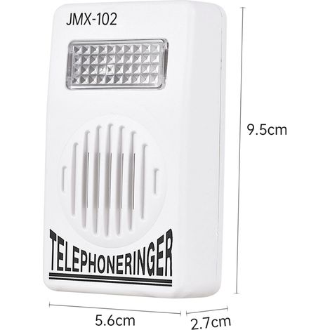 Sonnerie téléphonique forte, amplificateur 70 dB, aide à la sonnerie, cloche lumineuse stroboscopique avec flash, convient pour téléphone fixe, type de connecteur 6P2C, montage mural, sans batterie (1/5)