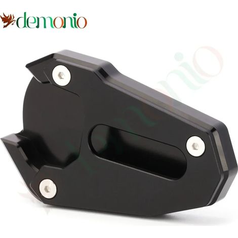 (SANS LOGO - Noir) Compatible avec les motos Suzuki SV 650, SV650 et SV650X : béquille latérale, extension et support (modèles 2018, 2019 et 2020). (1/4)