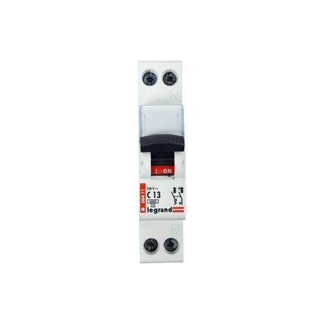 Disjoncteur Legrand 13A courbe C 1 pôle+N 6kA, 1 module