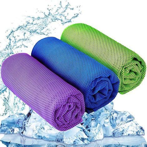 Erfrischendes Mikrofaserhandtuch (100 x 30 cm) für Nacken, Yoga, Golf, Fitnessstudio und andere Aktivitäten. (1/5)
