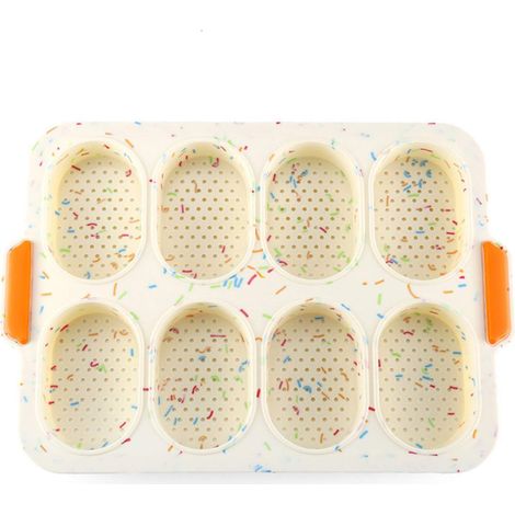 MINKUROW Horno Baguette Molde, Sandwich Pan Molde Bandeja Para Hornear Para Panadería De Levadura Fresca, Molde De Silicona Para Tartas - Herramientas De Silicona Para Hornear En La Cocina, 34 Cm (1/5)