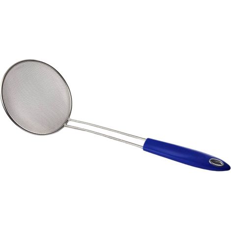 Svanera schiumarola fine in acciaio inox 14 cm manico nylon qualità extra