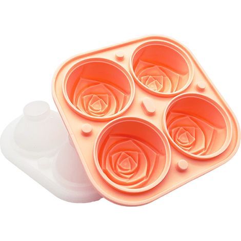 Bac à glaçons en forme de rose, moules à glaçons à 4 compartiments