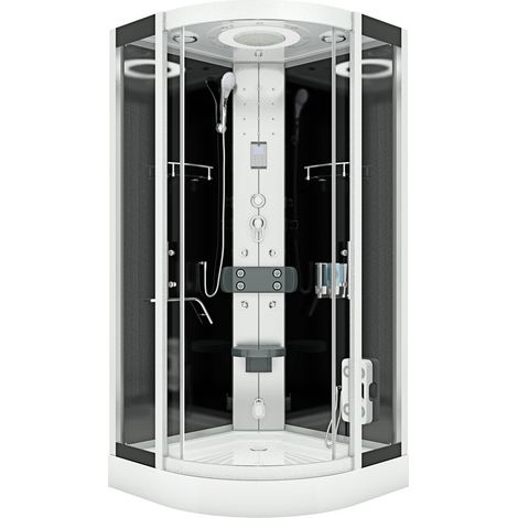 Dampfdusche Duschkabine Sauna Dusche D58-03T2 80x80 cm ohne 2K Scheiben Versiegelung (1/5)