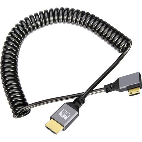 Câble d'extension mini HDMI 2.0 vers mini HDMI coudé à 90 degrés 4K 60 Hz (1/5)