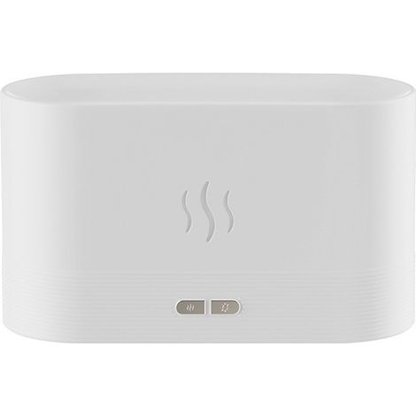 Humidificateur de parfum, humidificateur d'air ultrasonique avec éclairage LED, Simulation de flamme colorée, Machine à parfum, USB(blanc) (1/5)