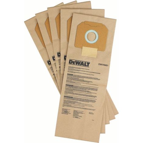 DeWALT - Ersatz-Staubbeutel, 5 Stück DWV9401