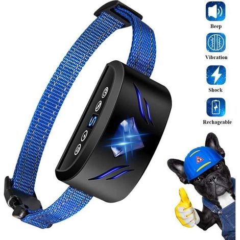 Collier Anti Aboiement - ZGEER - Réglable - Vibration et Sonore - Pour Chien 7-54 kg - Dressage Extérieur (1/4)