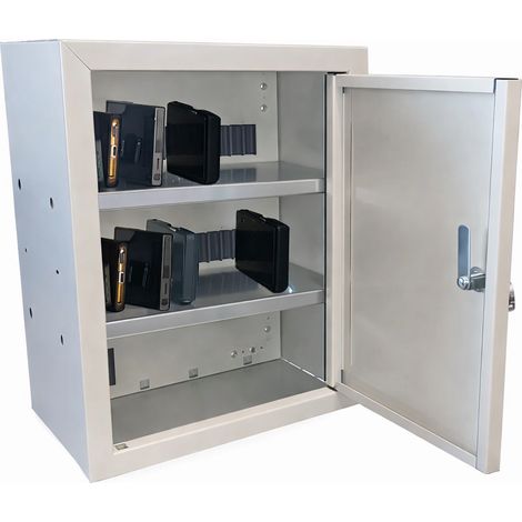 Armadietto di sicurezza privacy in metallo con serratura e slot porta cellulari
