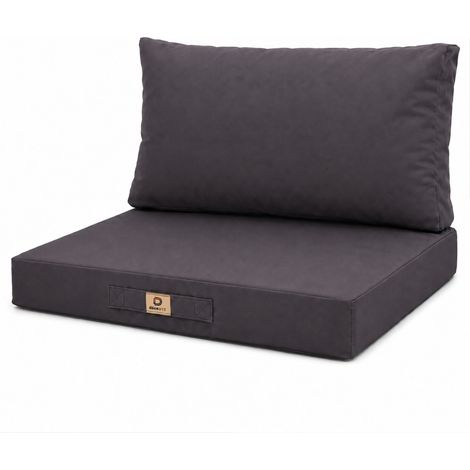 Coussins pour salon de jardin déhoussable 60x70cmGris carbone