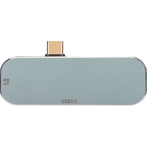 Hub USB C 5 en 1 avec Port de Charge PD, Fonction Branchement à Chaud, Alliage d'Aluminium Argenté pour Tablette