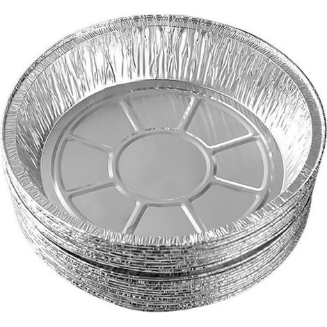 Plats en aluminium jetables ronds de 20 cm pour friteuses à air chaud (1/5)