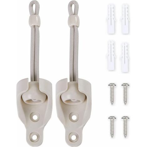 Fixations pour stores, kit d'anneaux d'extrémité, compatibles avec les stores enrouleurs extérieurs Coolaroo (beige, lot de 2)