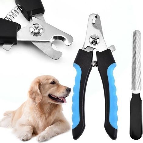 Krallenschere und -feile für Hunde und Katzen, Krallenschere mit Sicherheitsverriegelung, Krallen- und Nagelschneidezange (1/4)