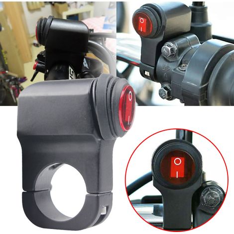 Motorcycle parts modification: aluminum alloy LED switch, 22mm handlebar switch, three-wire waterproof headlight switch