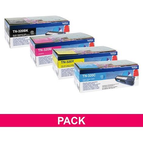 Brother TN320 Pack toner noir + couleur pour imprimante laser (1/2)