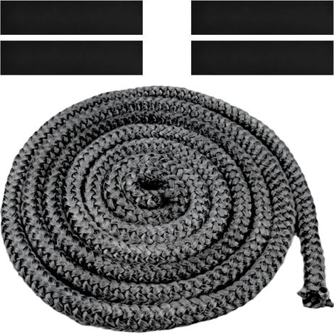 Cordon d'étanchéité pour Cheminée, Diamètre 8 mm x longueur 3 m Cordon en Fibre pour Insert et Poêle Joint d'Étanchéité en Fibre de Verre Remplacement pour Nombreux Modèles de Cheminée (1/5)
